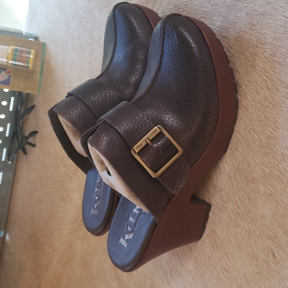 Kork Ease Martha slip on Leather Wedge Sz. 8